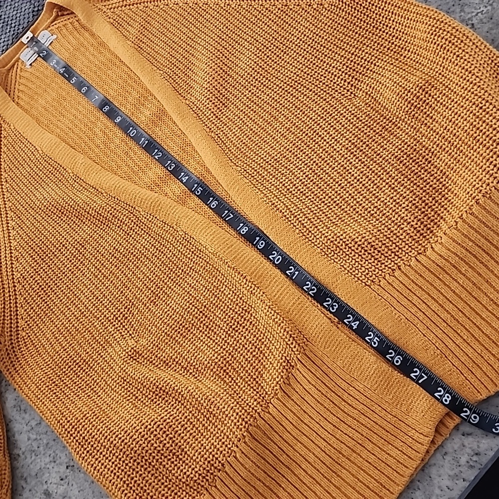 Urban Outfitters mustard yellow open knit cardigan with pockets! - Picture 8 of 9